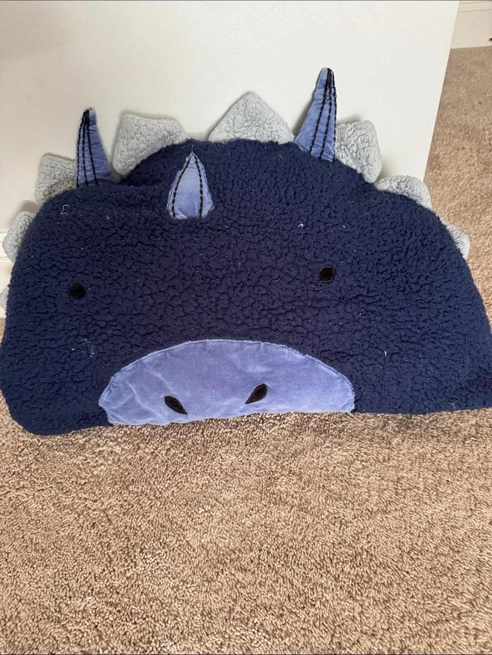 Pottery Barn Navy Blue Kids Sleeping Bag with Dinosaur Hood ( personalized)